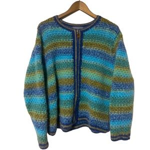 Vintage: Northern Isles 100% Wool Zipper Cardigan 🦋